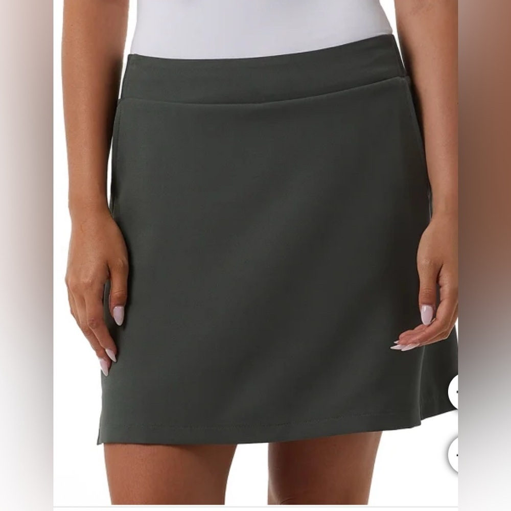 32 Degrees Green Skater Mini Skirt for Work
